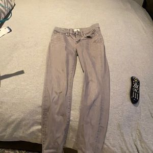 Grey 25 jcrew toothpick jeans- with stretch